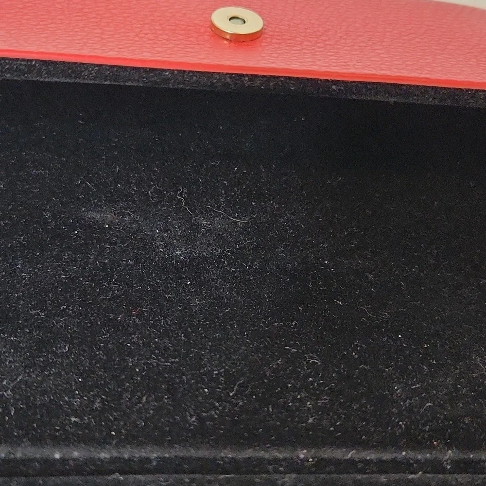 Guess red sunglasses glasses case soft leather with button